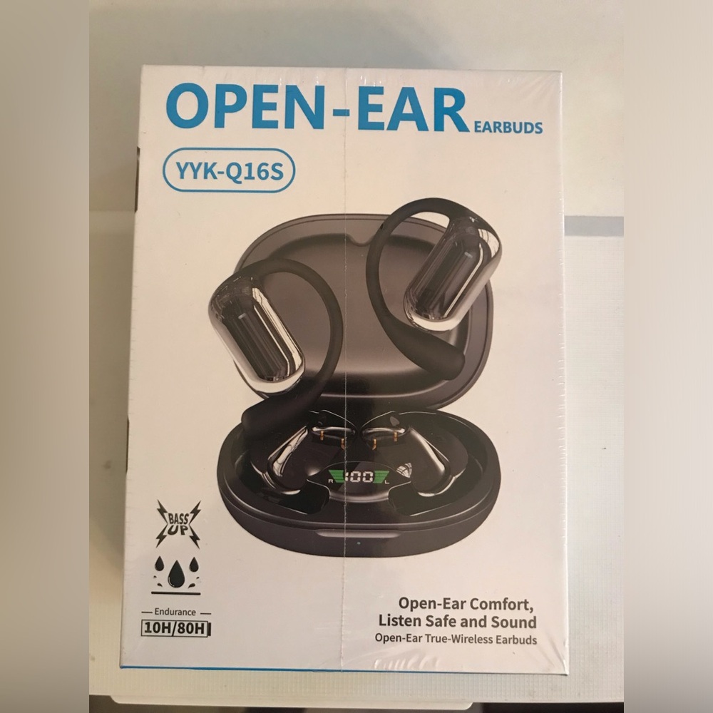 Open-Ear Wireless Earbuds with Charging Case